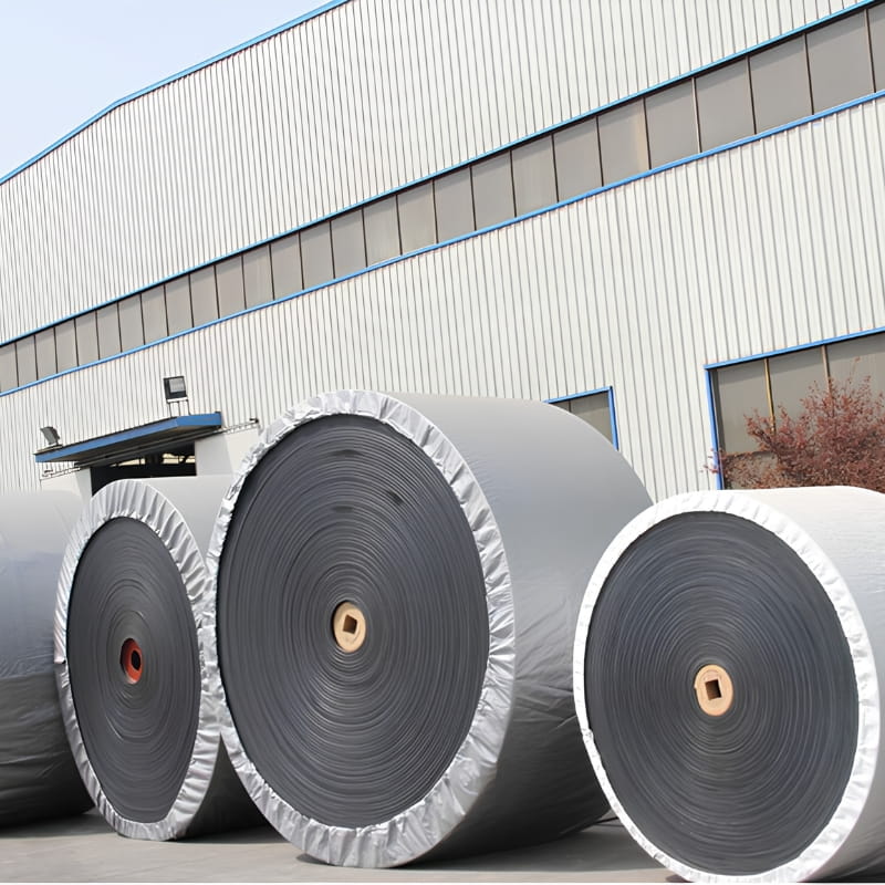 Multi ply conveyor belt EP fabric ply cross section